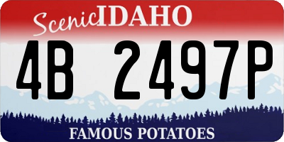 ID license plate 4B2497P