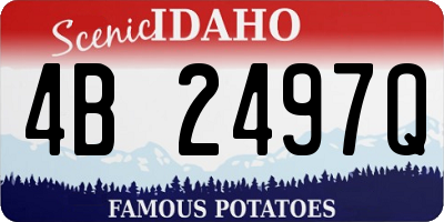 ID license plate 4B2497Q