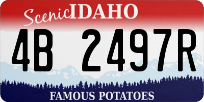 ID license plate 4B2497R