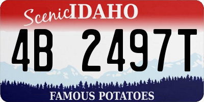 ID license plate 4B2497T