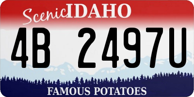 ID license plate 4B2497U