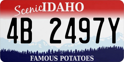 ID license plate 4B2497Y