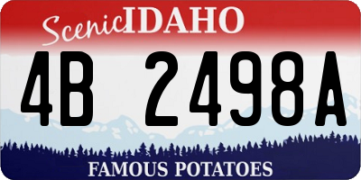 ID license plate 4B2498A