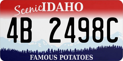 ID license plate 4B2498C