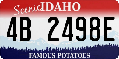 ID license plate 4B2498E