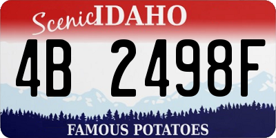 ID license plate 4B2498F