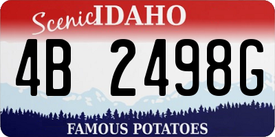 ID license plate 4B2498G