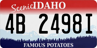ID license plate 4B2498I