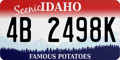 ID license plate 4B2498K