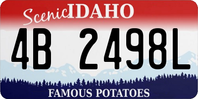 ID license plate 4B2498L