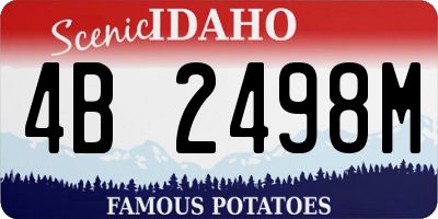 ID license plate 4B2498M