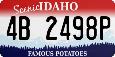 ID license plate 4B2498P