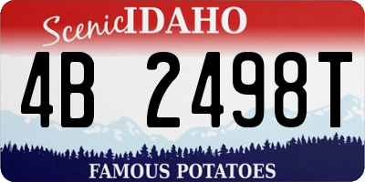 ID license plate 4B2498T