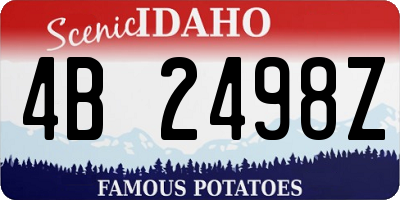 ID license plate 4B2498Z