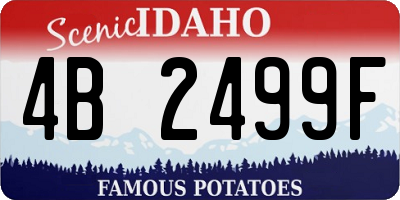 ID license plate 4B2499F