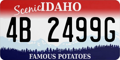 ID license plate 4B2499G