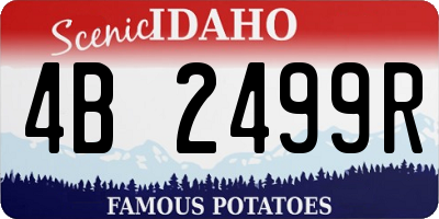 ID license plate 4B2499R