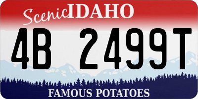 ID license plate 4B2499T