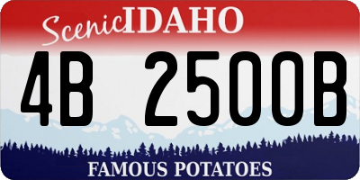 ID license plate 4B2500B