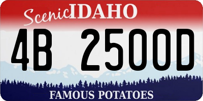 ID license plate 4B2500D