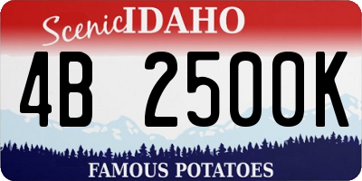 ID license plate 4B2500K
