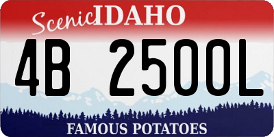 ID license plate 4B2500L