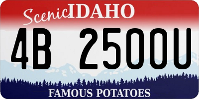ID license plate 4B2500U