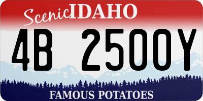 ID license plate 4B2500Y