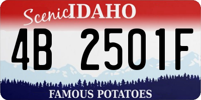 ID license plate 4B2501F