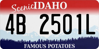 ID license plate 4B2501L