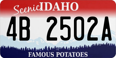 ID license plate 4B2502A