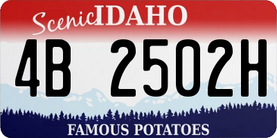 ID license plate 4B2502H