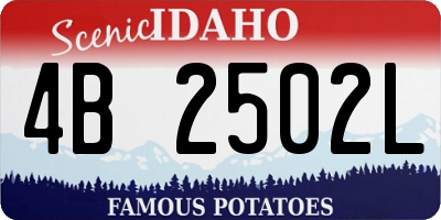 ID license plate 4B2502L