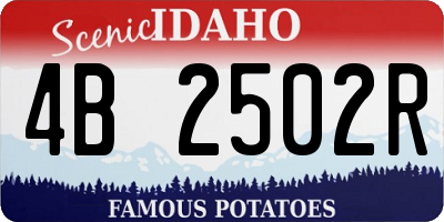 ID license plate 4B2502R