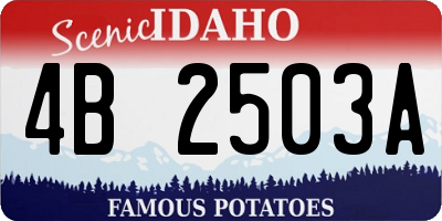 ID license plate 4B2503A