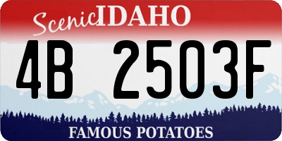 ID license plate 4B2503F