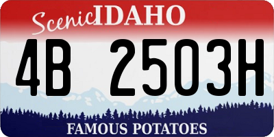 ID license plate 4B2503H