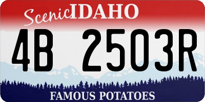 ID license plate 4B2503R
