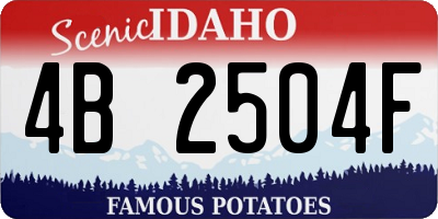 ID license plate 4B2504F