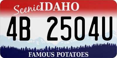 ID license plate 4B2504U