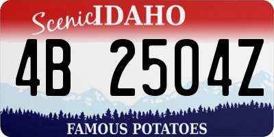 ID license plate 4B2504Z