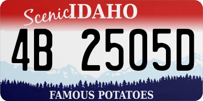 ID license plate 4B2505D