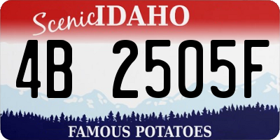 ID license plate 4B2505F