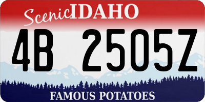 ID license plate 4B2505Z