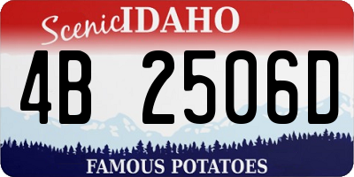 ID license plate 4B2506D