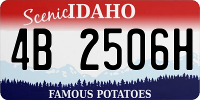ID license plate 4B2506H