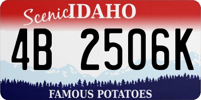 ID license plate 4B2506K