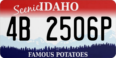 ID license plate 4B2506P