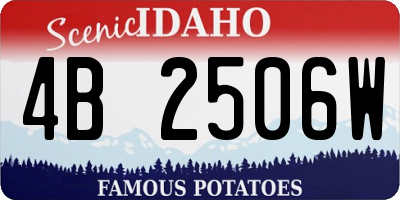 ID license plate 4B2506W