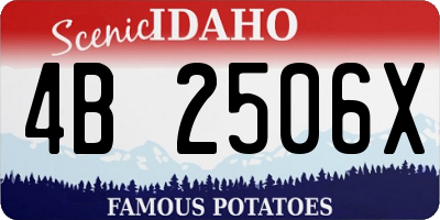 ID license plate 4B2506X